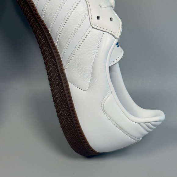 Adidas Samba OG Mens 12.5 12 1/2 Casual Sneaker White Gum Suede Leather Low Shoe - Picture 12 of 16